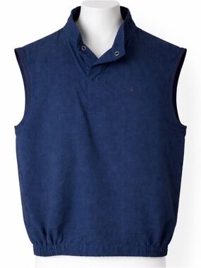 Top Flite Golf Vest Pullover Windbreaker Blue Plaid Sleeveless Men's Medium